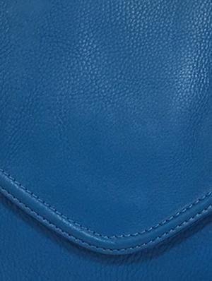 solid royal blue pure leather sling bag - 10828433 - Standard Image - 4