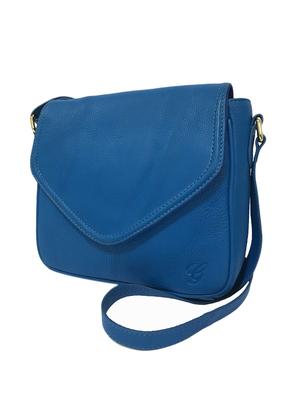 solid royal blue pure leather sling bag - 10828433 - Standard Image - 5