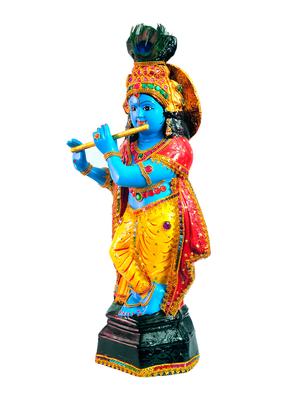 home decorative fiber krishna with flute - 10830202 - Standard Image - 3