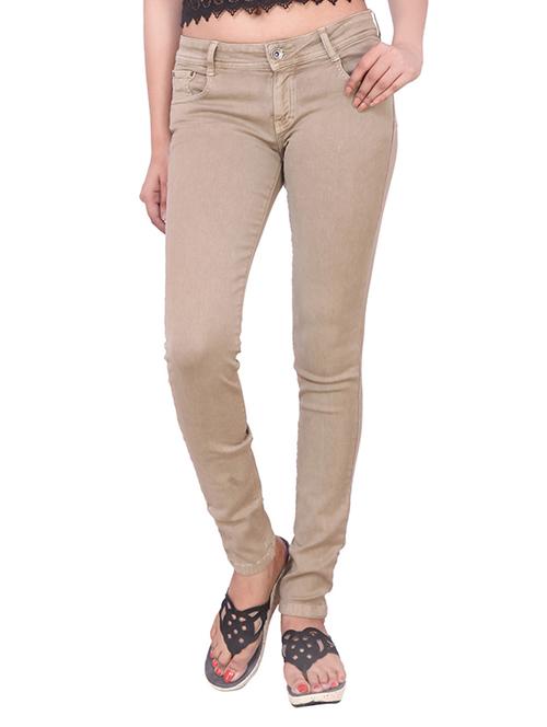 beige denim jeans - 10832637 - Standard Image - 1