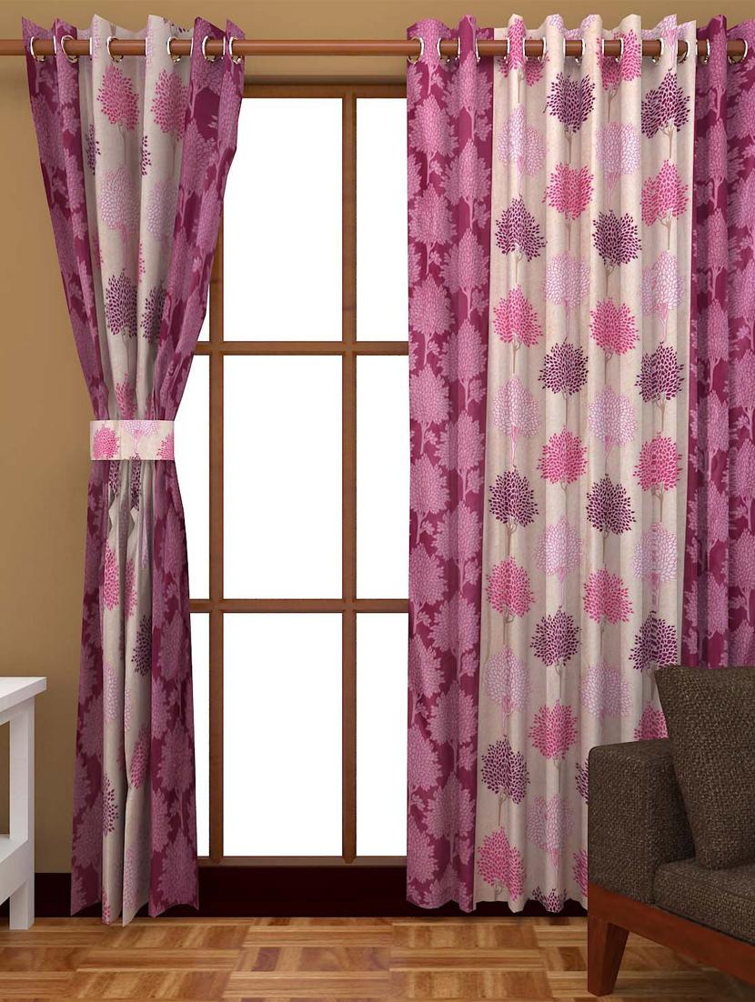 k dã©cor set of 6 polyster window curtain - 6 pc (wct6-057) - 10834601 - Zoom Image - 1