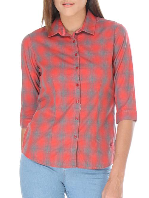 red cotton shirt - 10838350 - Standard Image - 1