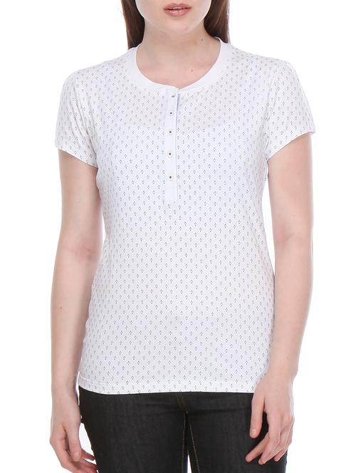 white cotton printed top - 10838642 - Standard Image - 1
