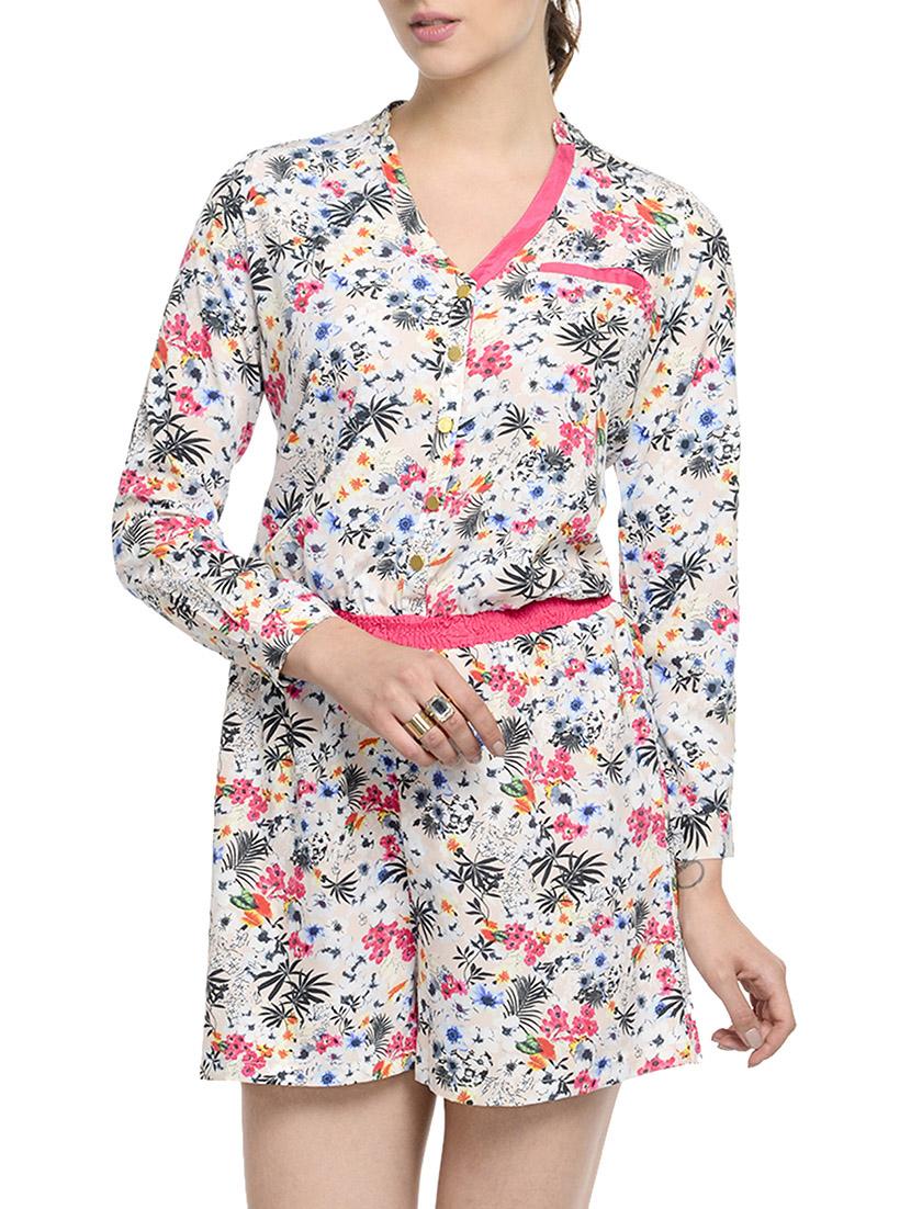 pink polyester jumpsuit - 10841203 - Zoom Image - 1