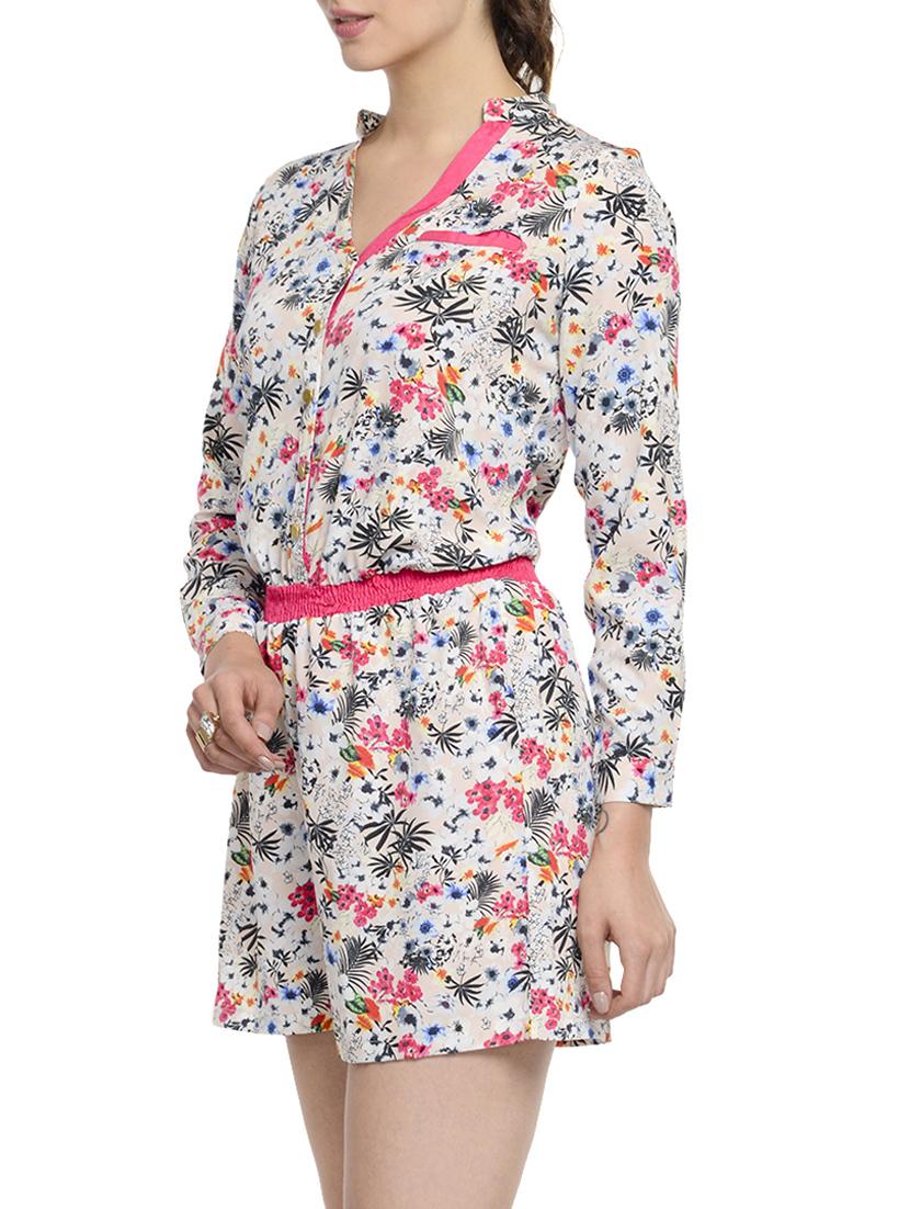 pink polyester jumpsuit - 10841203 - Zoom Image - 2