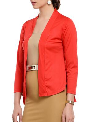 red polyester shrug - 10841209 - Standard Image - 2