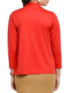 red polyester shrug - 10841209 - Standard Image - 3