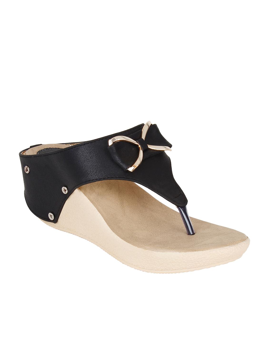 black leathrette wedge - 10842674 - Zoom Image - 1