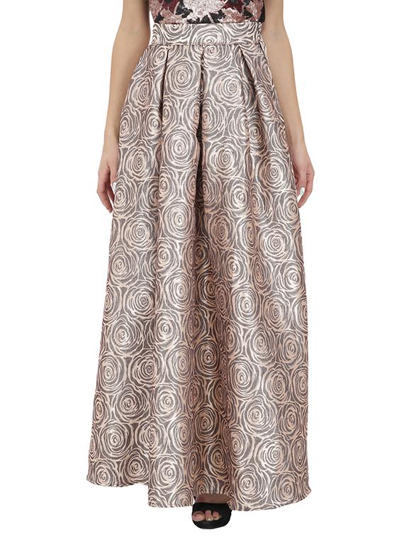 self design flared skirt - 10845154 - Zoom Image - 1