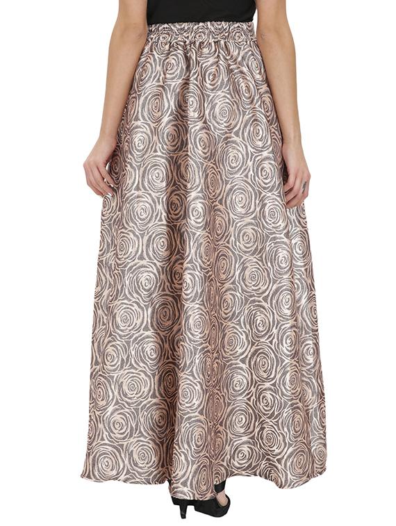 self design flared skirt - 10845154 - Zoom Image - 3