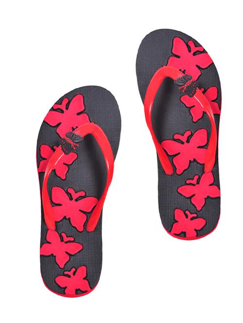 red leatherette flip flop - 10847369 - Standard Image - 1