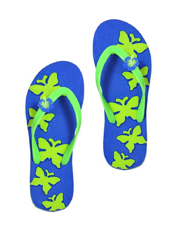 blue leatherette flip flops - 10847370 - Zoom Image - 1