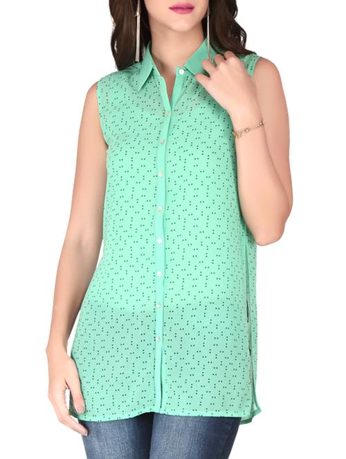 green georgette shirt - 10850860 - Standard Image - 1