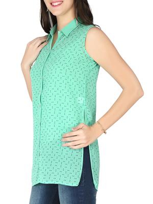 green georgette shirt - 10850860 - Standard Image - 2