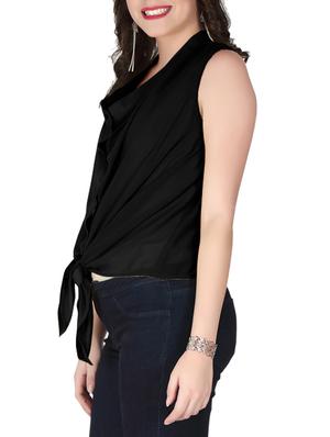 button down front tie up top - 10850865 - Standard Image - 2
