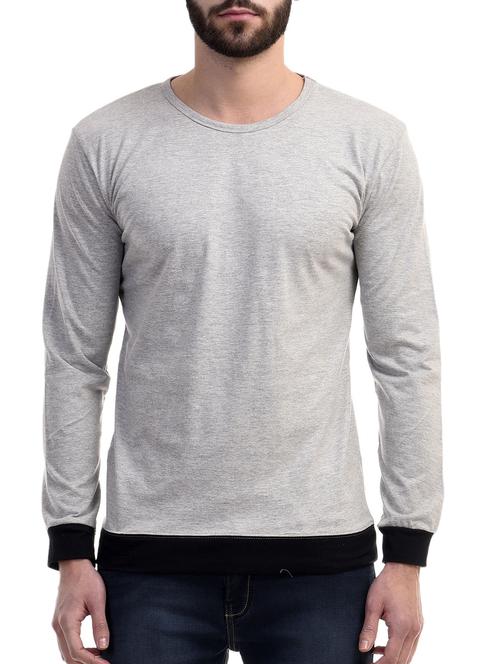 grey cotton t-shirt - 10853636 - Standard Image - 1