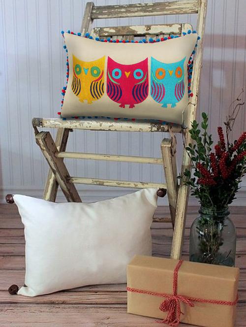 colorful owl cushion cover - 10857365 - Standard Image - 1