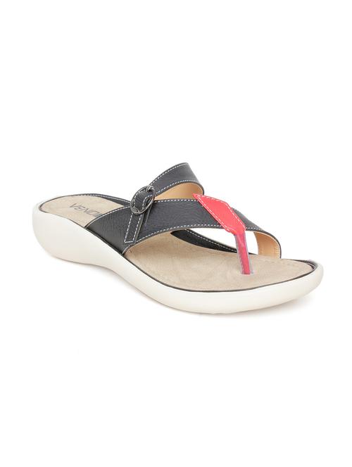 black faux leather sandal - 10858297 - Standard Image - 1
