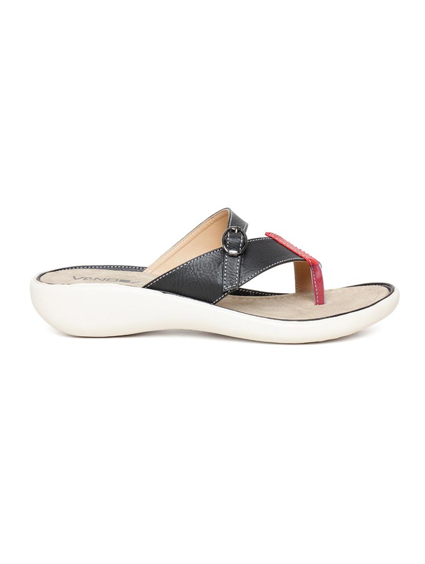 black faux leather sandal - 10858297 - Zoom Image - 2