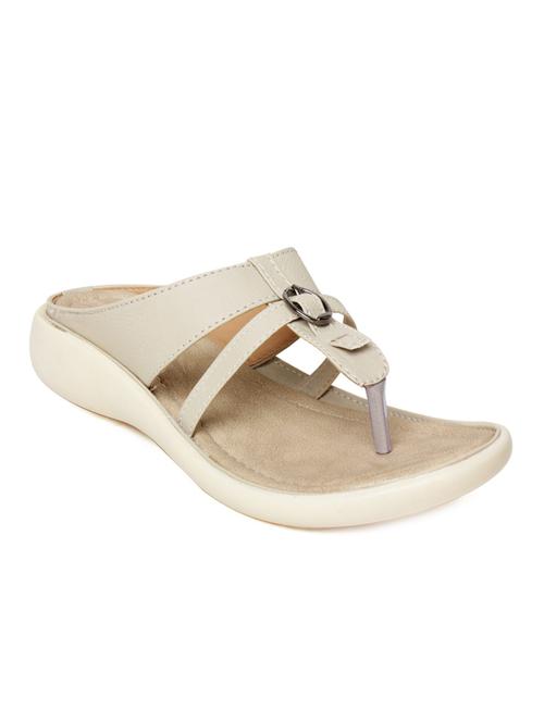 beige faux leather slippers - 10858300 - Standard Image - 1