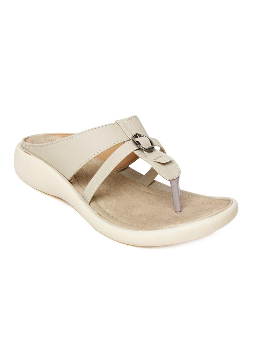 beige faux leather slippers - 10858300 - Zoom Image - 1
