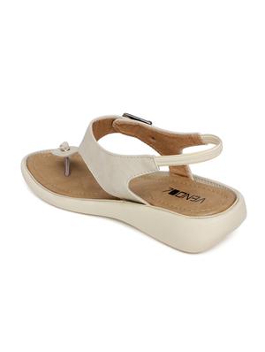 cream faux leather sandal - 10858400 - Standard Image - 3