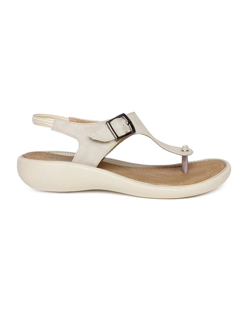 cream faux leather sandal - 10858400 - Zoom Image - 2