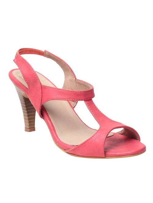 pink leatherette sandal - 10859167 - Standard Image - 1