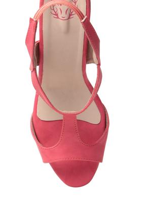 pink leatherette sandal - 10859167 - Standard Image - 4