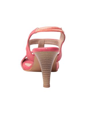 pink leatherette sandal - 10859167 - Standard Image - 5