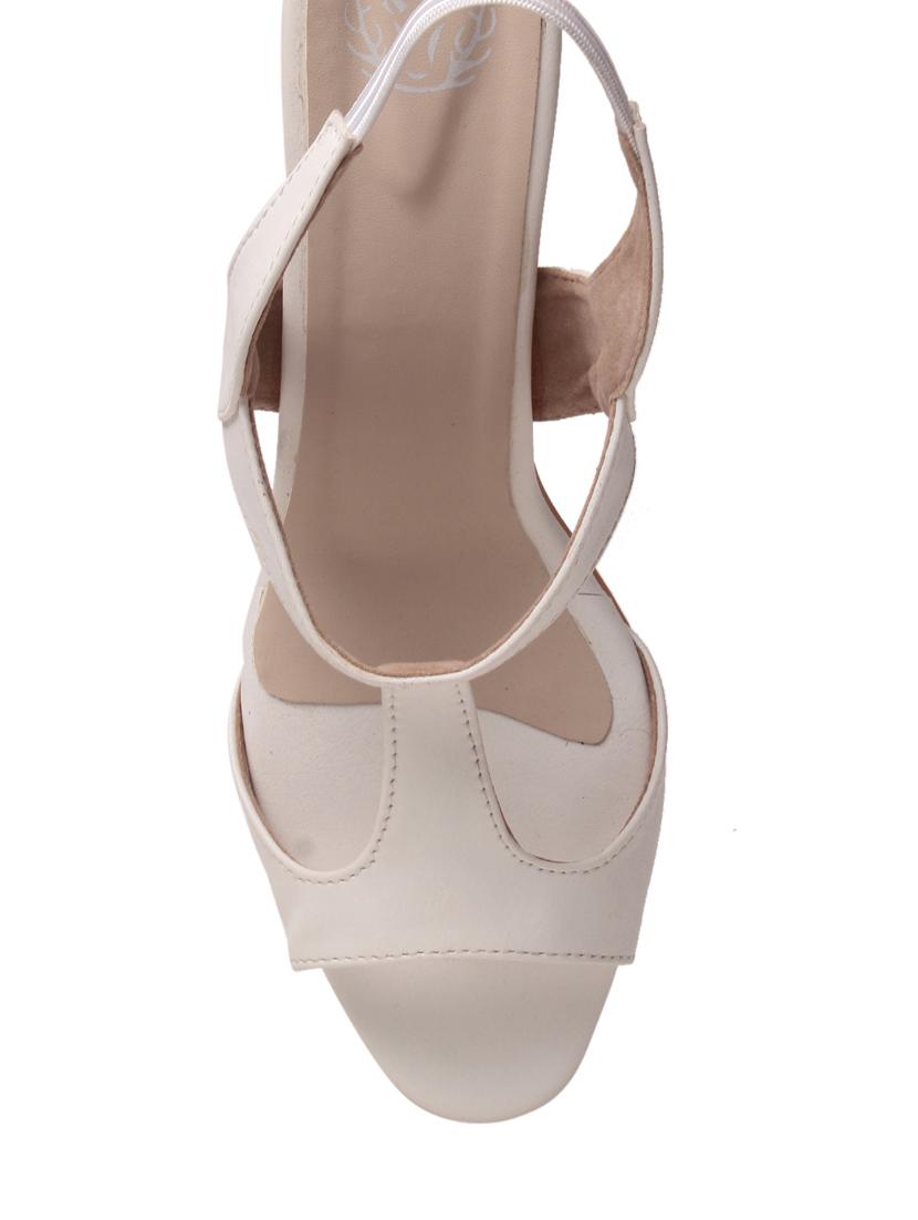 white leatherette sandals - 10859168 - Zoom Image - 4