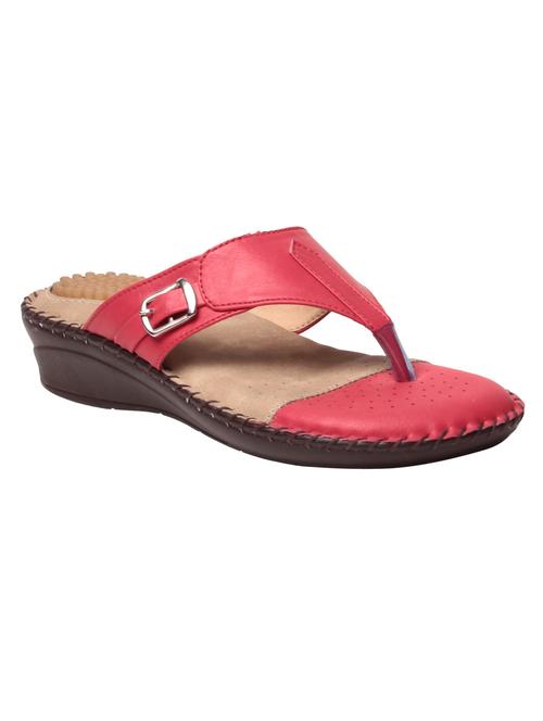 red leatherette sandal - 10859196 - Standard Image - 1