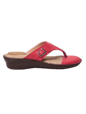 red leatherette sandal - 10859196 - Standard Image - 2