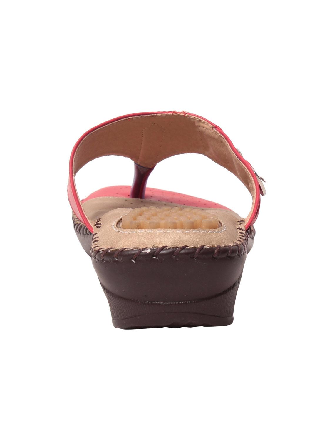 red leatherette sandal - 10859196 - Zoom Image - 3