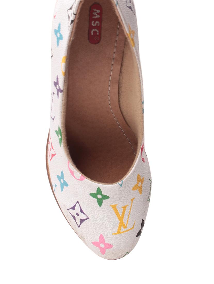 white leatherette pumps - 10859266 - Zoom Image - 4