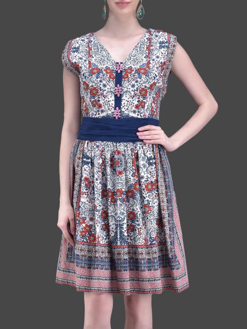 multicolored printed dress - 1086893 - Standard Image - 1