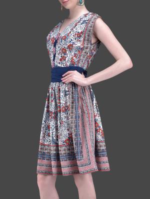 multicolored printed dress - 1086893 - Standard Image - 2