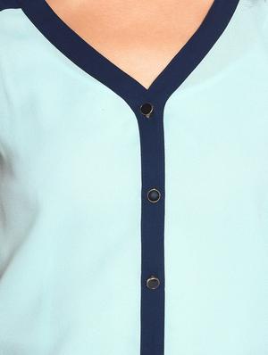 contrast binding sleeveless top - 10874757 - Standard Image - 4