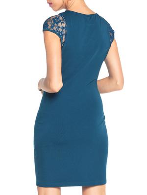 green cotton blend aline dress - 10874781 - Standard Image - 3