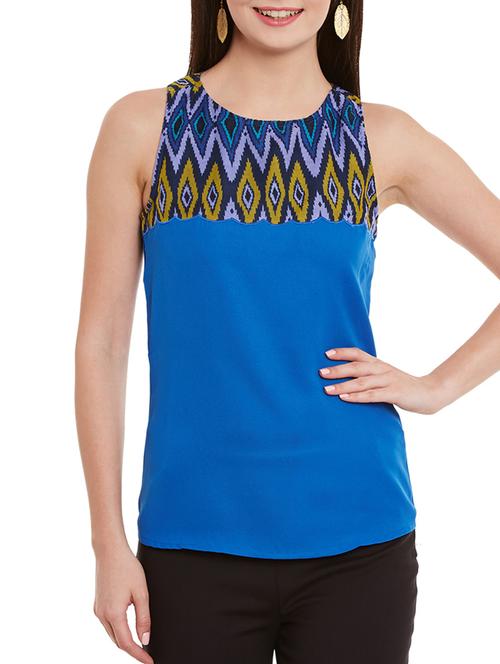 blue georgette top - 10874803 - Standard Image - 1