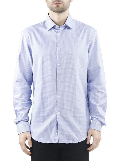 blue cotton casual shirt - 10880948 - Standard Image - 1