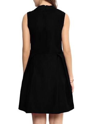 pleated mock neck a-line dress - 10882577 - Standard Image - 3