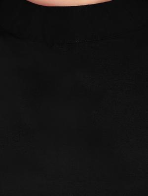 pleated mock neck a-line dress - 10882577 - Standard Image - 4