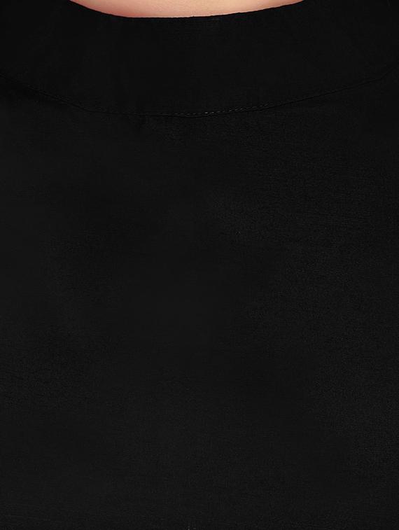 pleated mock neck a-line dress - 10882577 - Zoom Image - 4