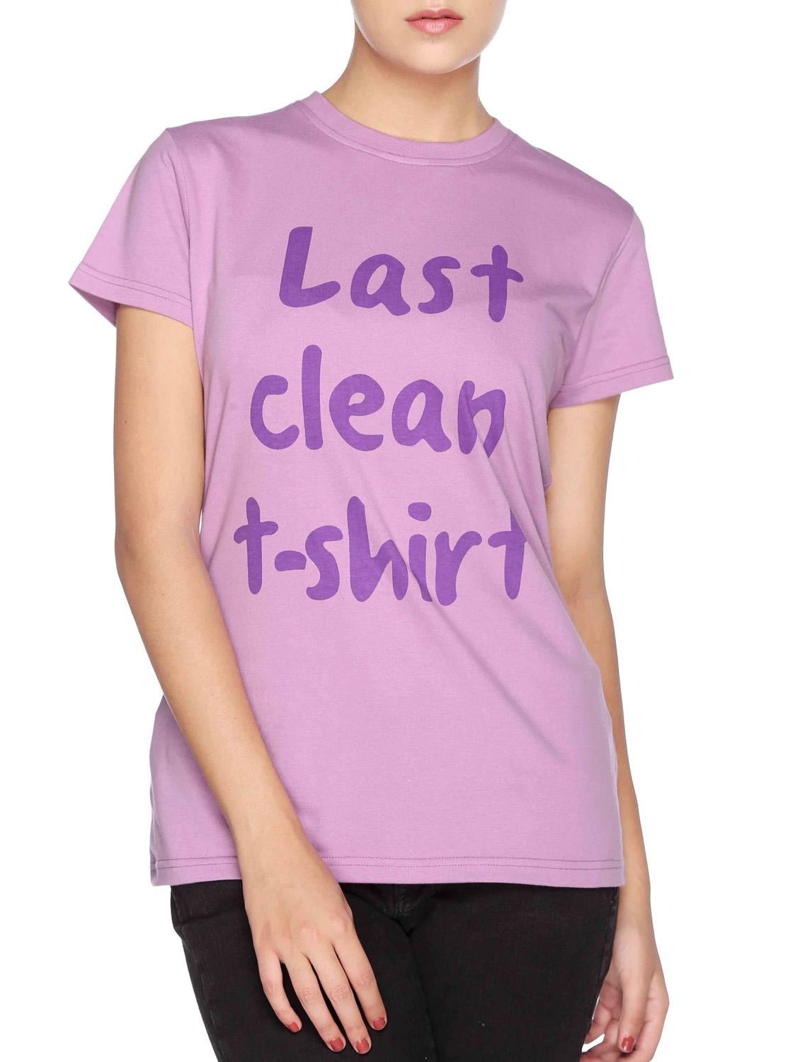 purple cotton regular tee - 10883567 - Zoom Image - 1