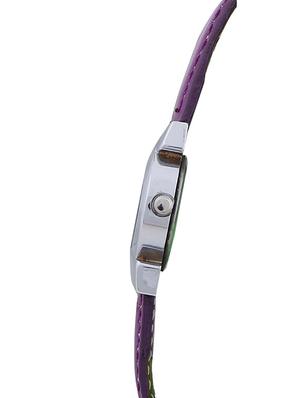purple leatherette analog watch - 10885099 - Standard Image - 2
