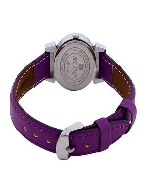 purple leatherette analog watch - 10885099 - Standard Image - 3