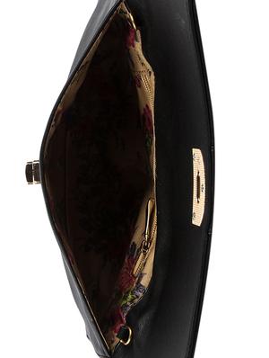 black faux leather clutch - 10886008 - Standard Image - 3