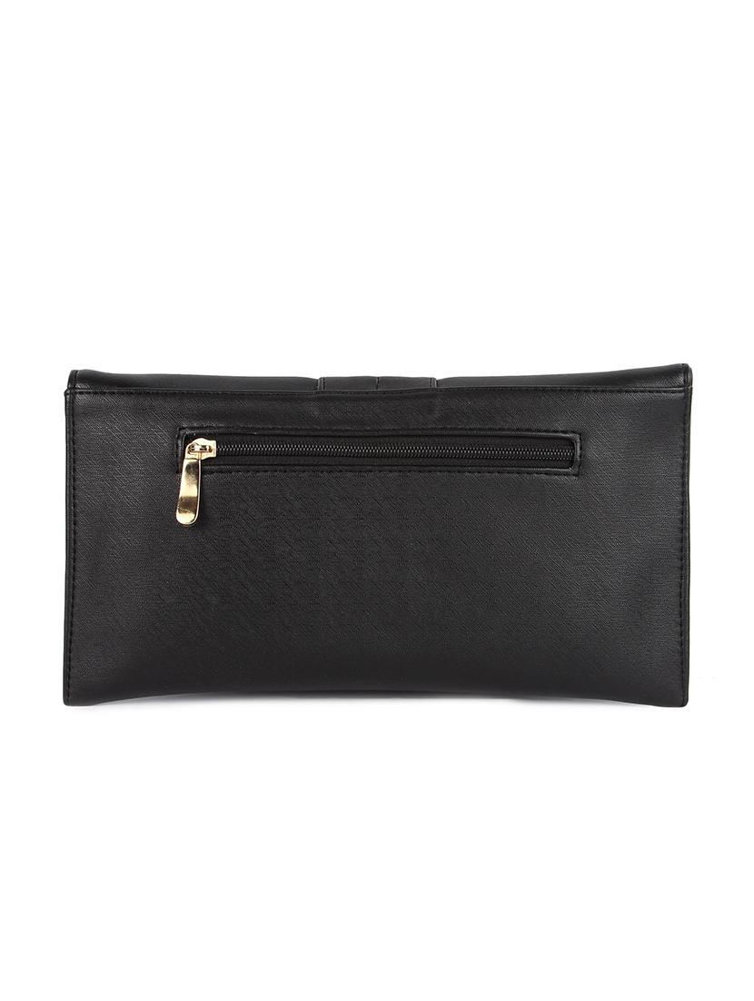 black faux leather clutch - 10886008 - Zoom Image - 2