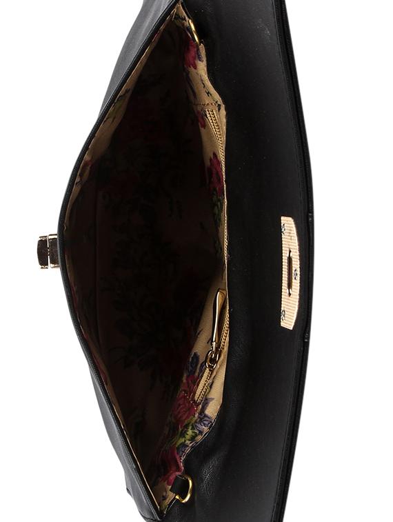 black faux leather clutch - 10886008 - Zoom Image - 3